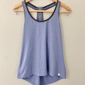 Marine Layer | Blue Cross T Strap Back Workout Top